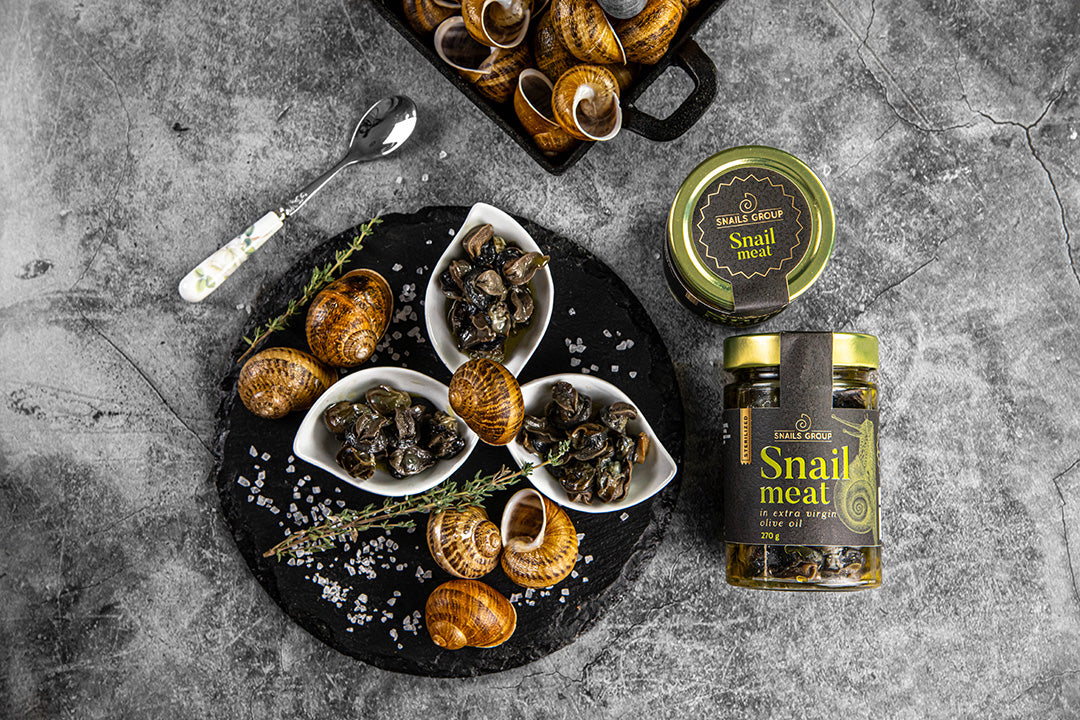 Премиум охлювено месо в натурален зехтин