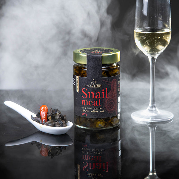 Премиум охлювено месо в чили зехтин