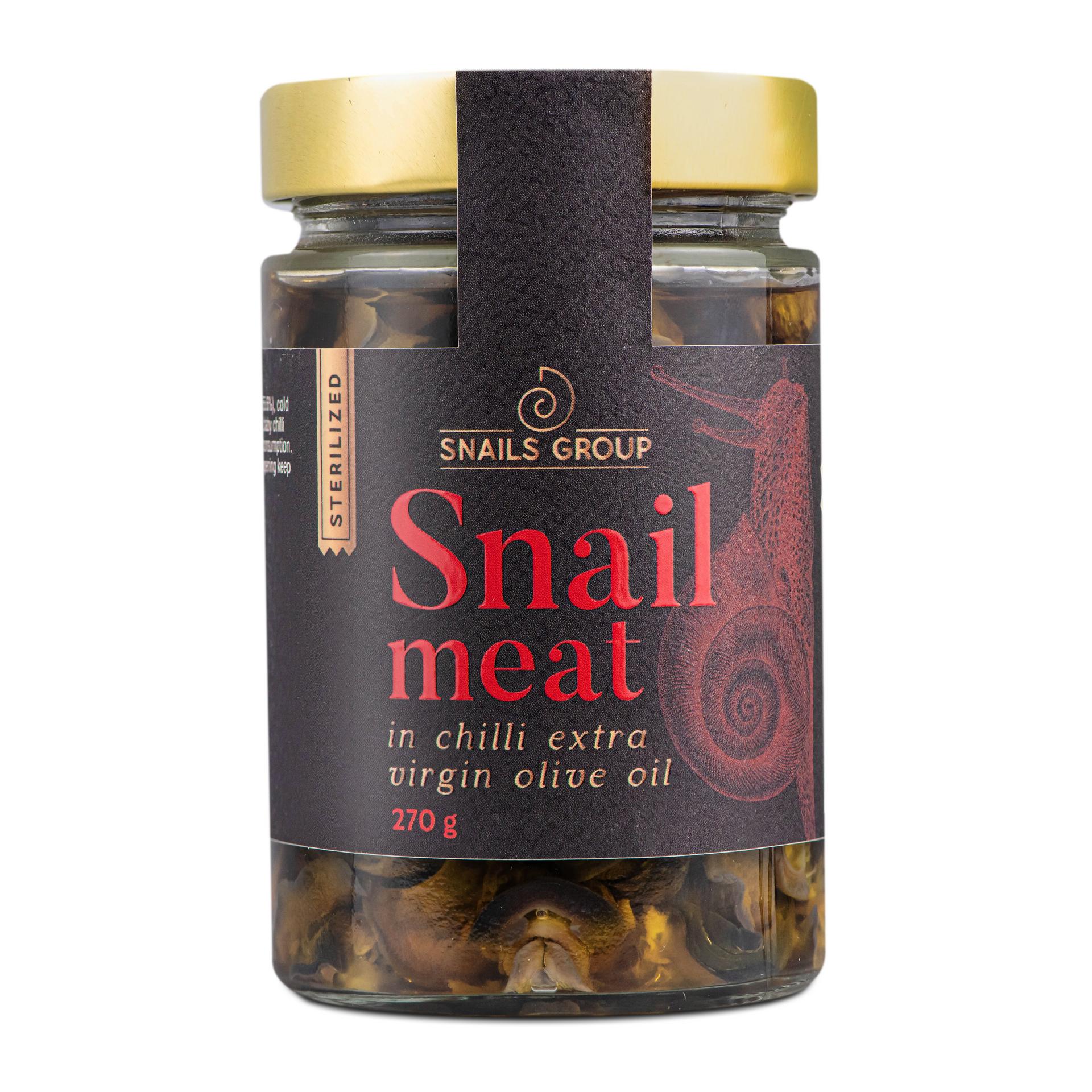 Премиум охлювено месо в чили зехтин